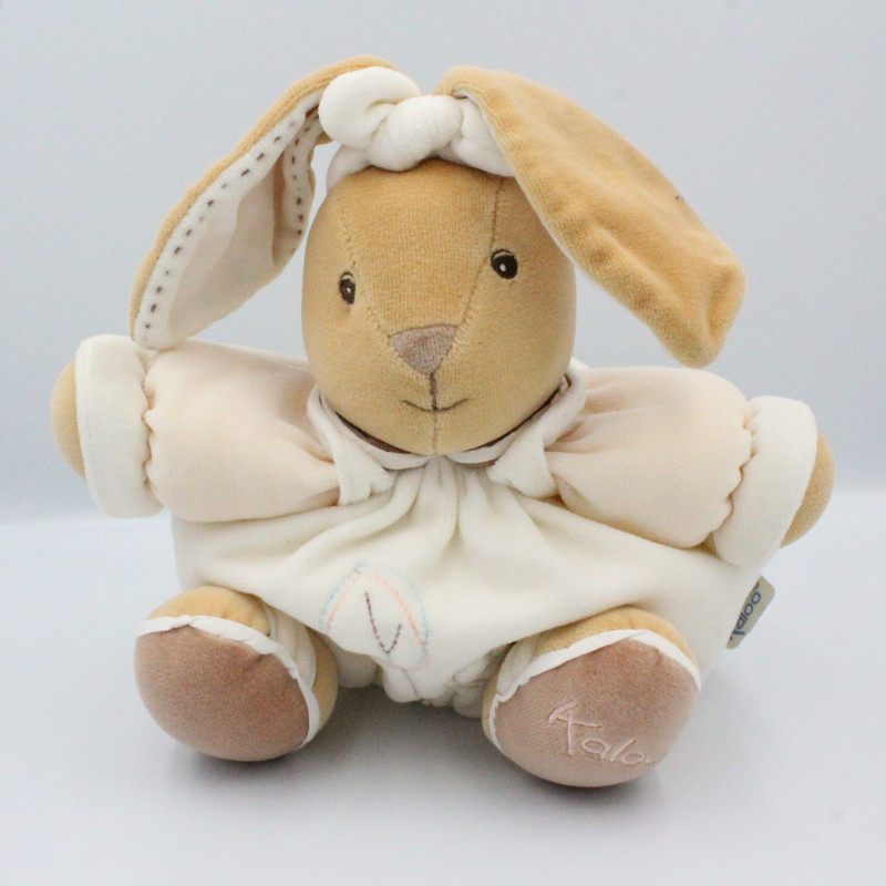 doudou lapin beige écru feuille Pure KALOO