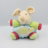 Doudou souris bleu vert rose mauve tortue KALOO