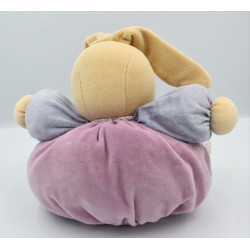Doudou lapin violet rose vert Hippie Chic KALOO
