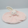 Doudou plat rond lapin rose KALOO