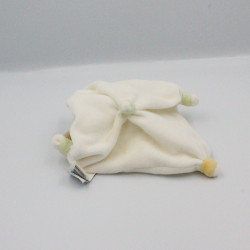 Doudou et compagnie plat lapin blanc col orange