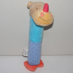 Doudou ours bleu baton pouet pouet NATTOU