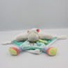 Doudou et compagnie plat hippopotame bleu blanc vert Tropicool
