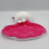 Doudou plat lapin blanc rose SUCRE D'ORGE