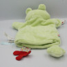 Doudou plat marionnette grenouille verte Nopnop KALOO