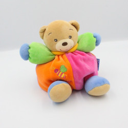 Doudou Ours patapouf orange rose vert abeille KALOO