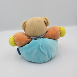 Doudou Ours patapouf bleu orange 123 Kaloo