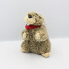 Peluche marmotte foulard rouge CAREN DESIGN