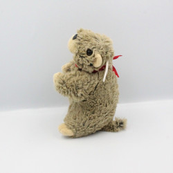Peluche marmotte foulard rouge CAREN DESIGN