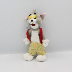 Peluche chat gris salopette jaune Tom de TOM ET JERRY