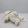 Doudou Ours blanc beige avec mouchoir Baby Nat