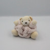 Doudou petit ours Plume rose clair KALOO