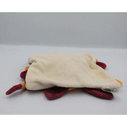 Doudou et compagnie collector ours plat fleur rose orange