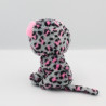 Peluche chat leopard gris rose Gros yeux brillant TY