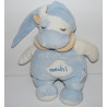Doudou plat Vache Meuh ! bleu EVEIL ET TENDRESSE