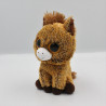 Peluche cheval poney marron Gros yeux brillant TY