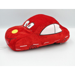 Doudou peluche voiture rouge