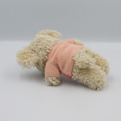 Mini doudou souris beige rose orange TEX