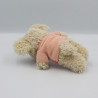 Mini doudou souris beige rose orange TEX