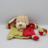 Doudou plat chien Diabolo rouge vert balle BABY NAT