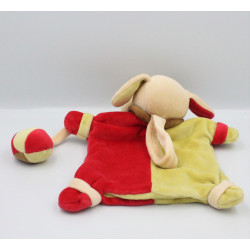 Doudou plat chien Diabolo rouge vert balle BABY NAT