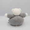 Doudou Ours gris rose oiseaux ZEN KALOO