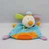 Doudou plat chien bleu orange vert mauve ahoy BABYSUN