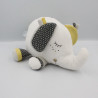 Doudou éléphant blanc gris jaune Babyfan SAUTHON