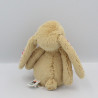 Doudou lapin beige fleurs nez rose JELLYCAT