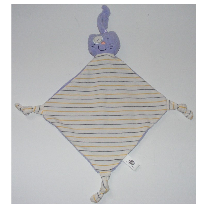 Doudou plat hochet chat Malice et Bulle CP INTERNATIONAL