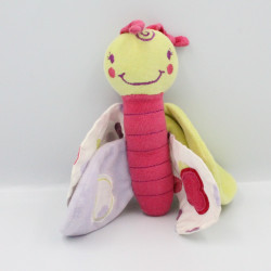 Doudou papillon rose mauve vert ORCHESTRA PREMAMAN