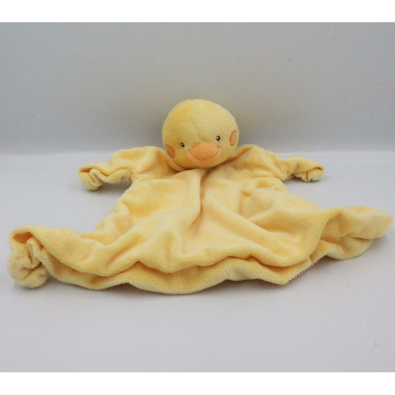 Doudou plat oiseau poussin jaune KIMBALOO