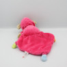 Doudou plat souris beige rose oiseau NICOTOY KIABI