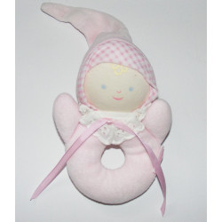 Doudou anneau hochet lutin petit pois COROLLE