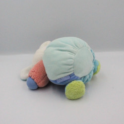 Doudou souris bleu rouge vert poche POP KALOO