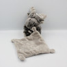 Doudou cerf elan renne gris mouchoir I2C KIABI BEBE