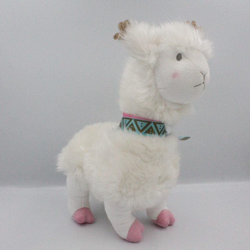 Peluche lama blanc HISTOIRE D'OURS