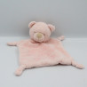 Doudou plat ours rose IKKS