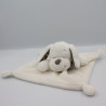 Doudou plat chien blanc beige étoiles INFLUX