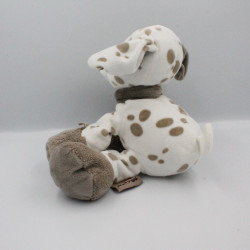 Doudou chien blanc beige Max Noa et Tom NATTOU 30 cm