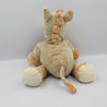 Doudou ane cheval zébre beige orange BENGY 30 cm