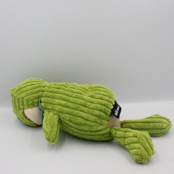 Doudou grenouille verte Croakos LES DEGLINGOS 30 cm