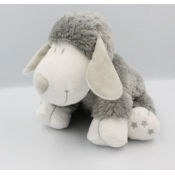 Doudou mouton gris blanc étoiles NICOTOY