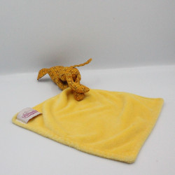 Doudou chien jaune mouchoir POMMETTE