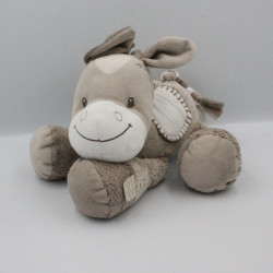 Doudou poney cheval beige marron blanc couronnes Noa NATTOU