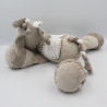 Doudou poney cheval beige marron blanc couronnes Noa NATTOU