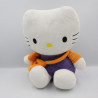 Doudou peluche chat HELLO KITTY violet sac orange SANRIO LICENSE