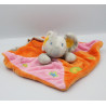 Doudou plat souris rose orange étoiles NICOTOY