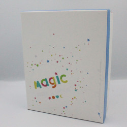 Doudou et compagnie plat rond ours gris bleu rouge luminescent Magic 