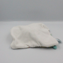 Doudou plat chien blanc beige rouge jaune bleu Diablotin BABY NAT